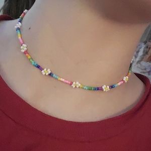 Rainbow daisy choker